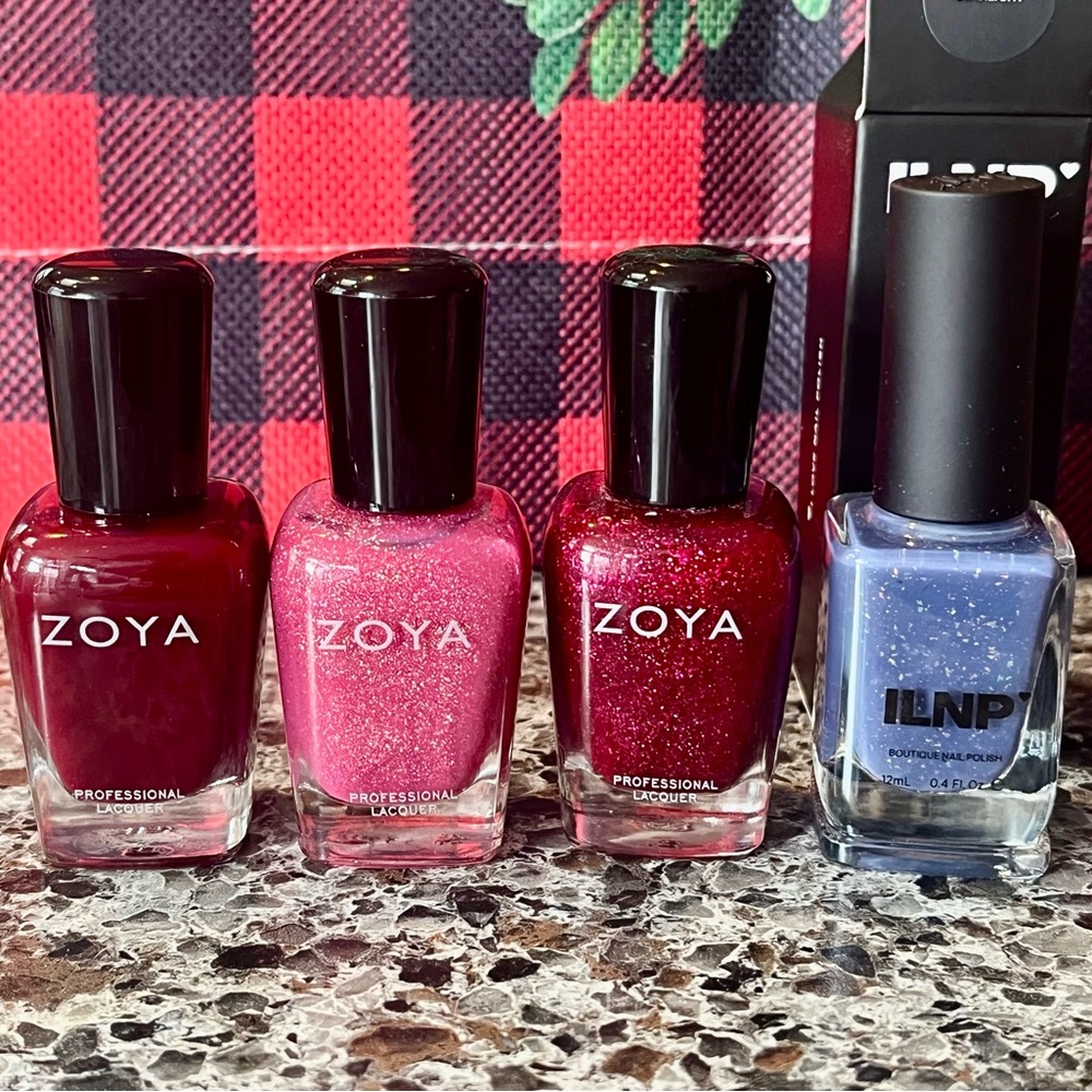 3 Brand New Zoya Polish and 1 new boxed ILNP polish- all great colors!!